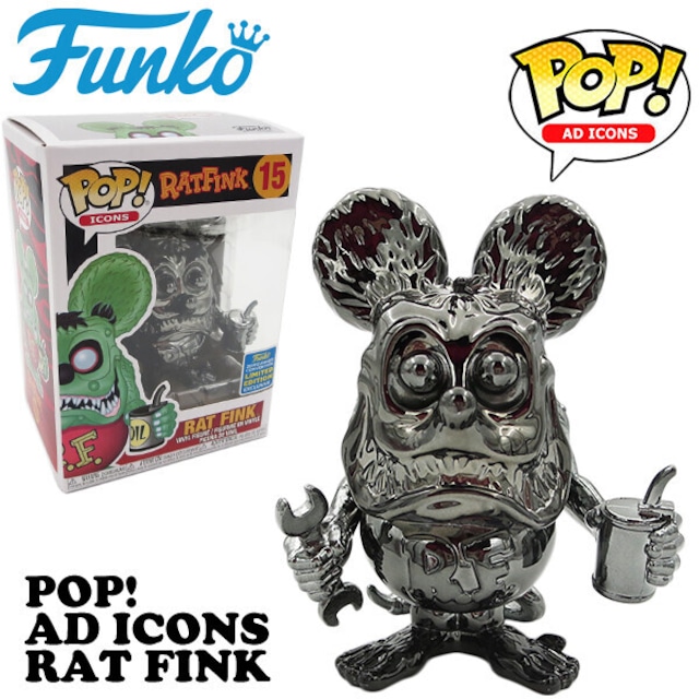 POP! ICONS VINYL FIGURE RAT FINK METALLIC SILVER 【FUNKO】ラット 